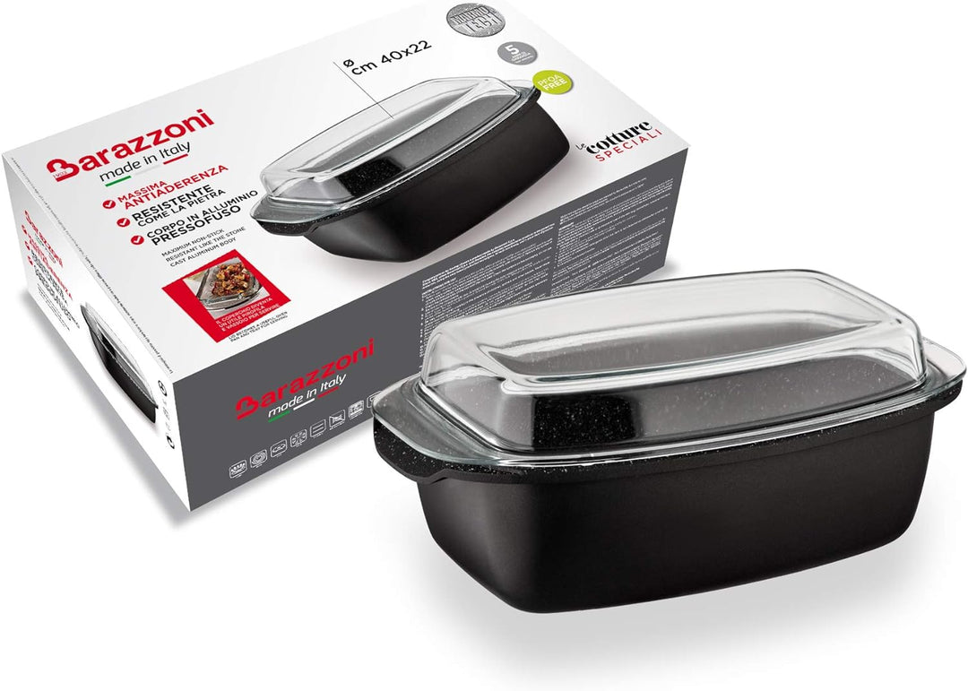 Barazzoni CASSERUOLA Oval granitica 40 kasserolle 40 x 22 cm, kasserolle 40 x 22 cm