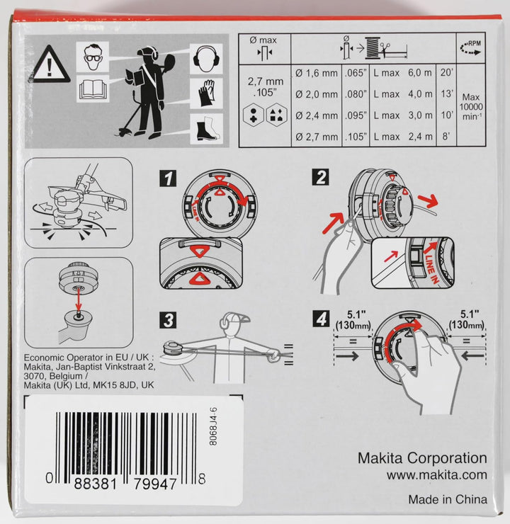 Makita 2-Fadenkopf Tag&Go 2,7mm