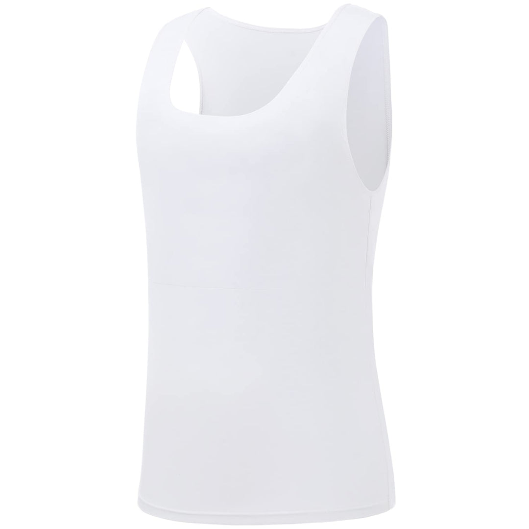 Brust Binder für Transgender FTM Cosplay Atmungsaktive Halb Trans Binder BH Weiss 4XL, Weiss 4XL