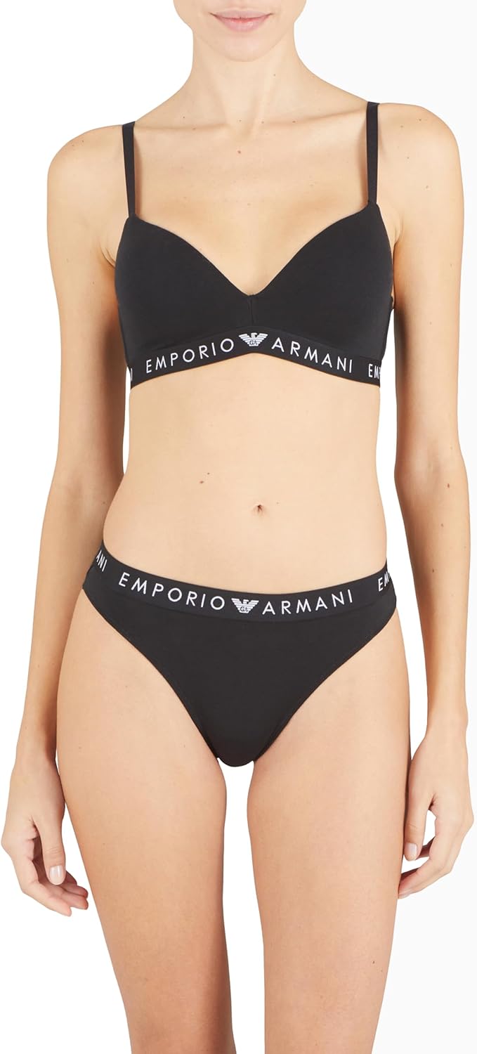Emporio Armani Damen 2-Pack Brazilian Unterwäsche (2er Pack) M Nero, M Nero