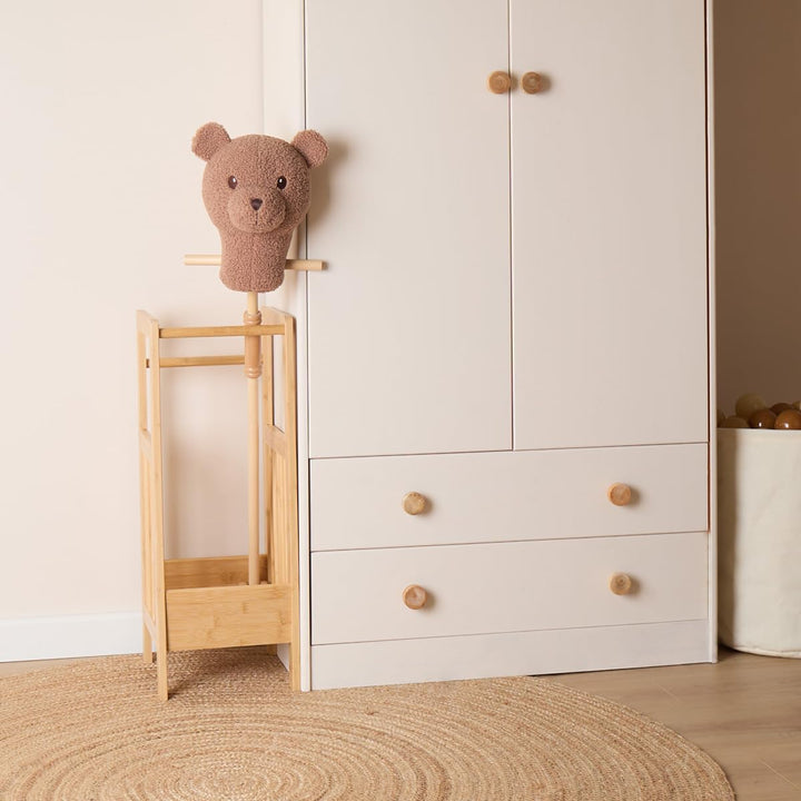 Bieco Steckenpferd Kinder Bär Mika | Hobby Horse Pferde | Steckenpferd Rollen | Steckentier Holz Pfe