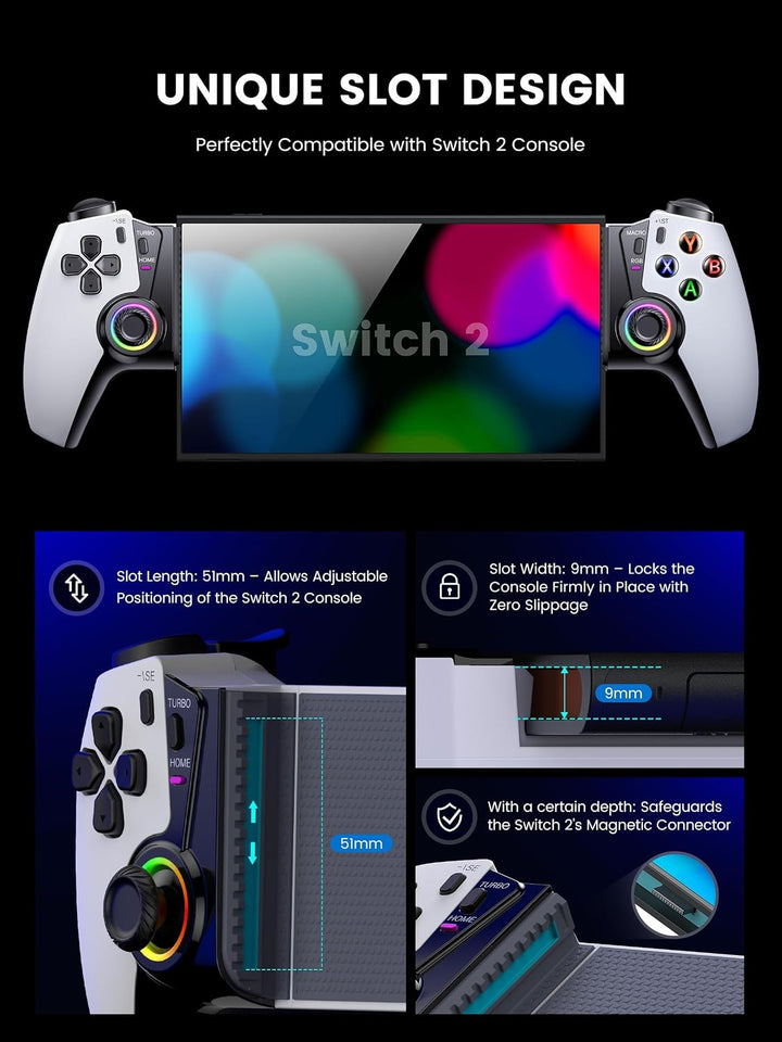 HASACOOL Handy Controller Bluetooth für iPhone/Android mit Hall-Effekt Joysticks/Hall Trigger, 1000m