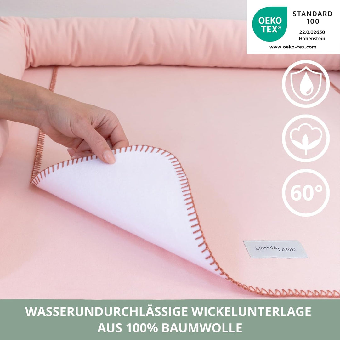 Wickelaufsatz Set für graue IKEA HEMNES 108 cm – mit Wickelaufsatz aus hochwertigem MDF sowie Wickel