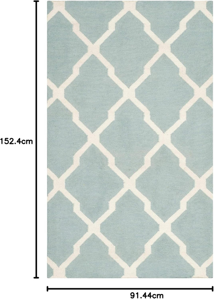 SAFAVIEH Zeitgenössische Teppich für Wohnzimmer, Esszimmer, Schlafzimmer - Dhurrie Collection, Kurze