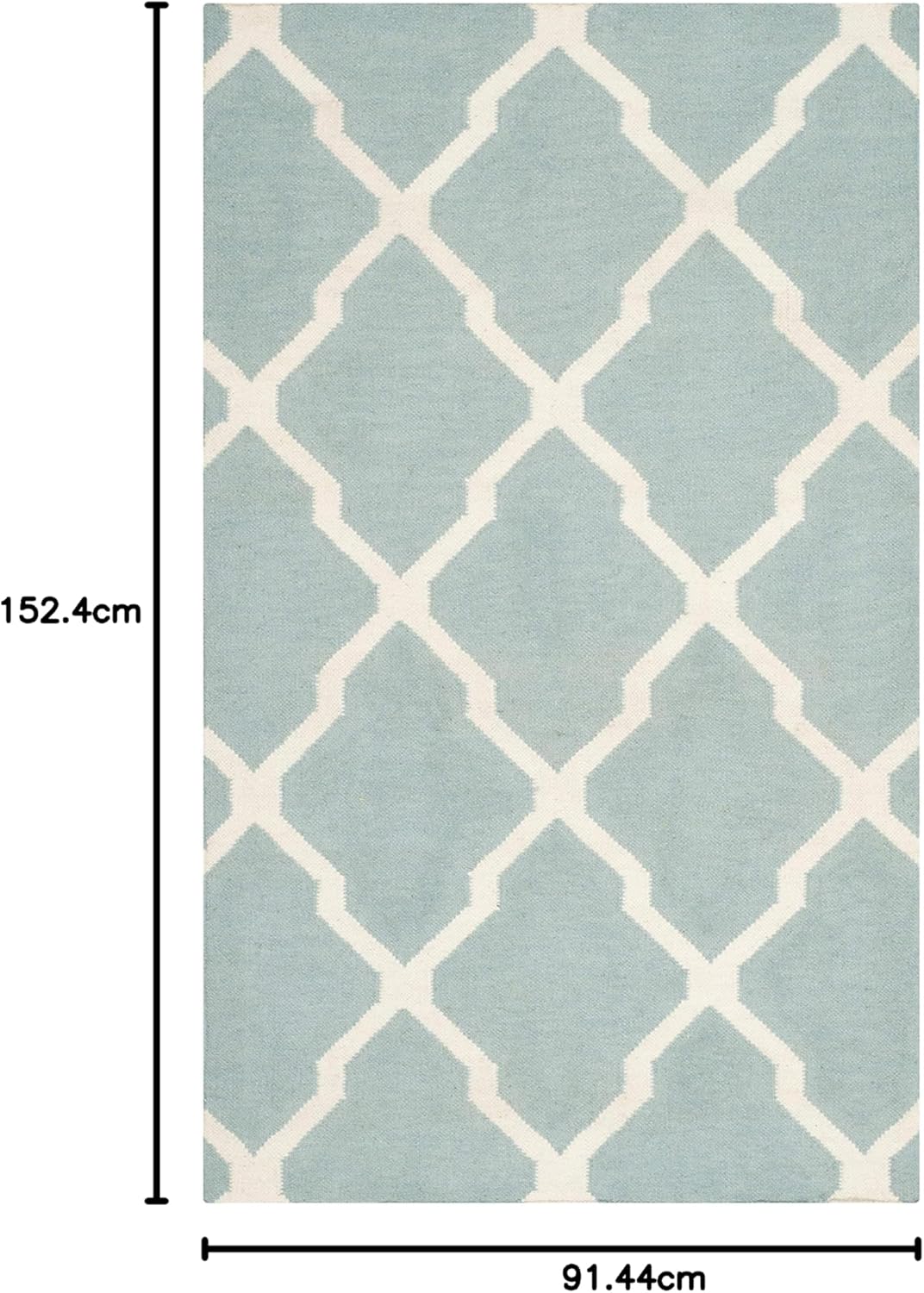 SAFAVIEH Zeitgenössische Teppich für Wohnzimmer, Esszimmer, Schlafzimmer - Dhurrie Collection, Kurze