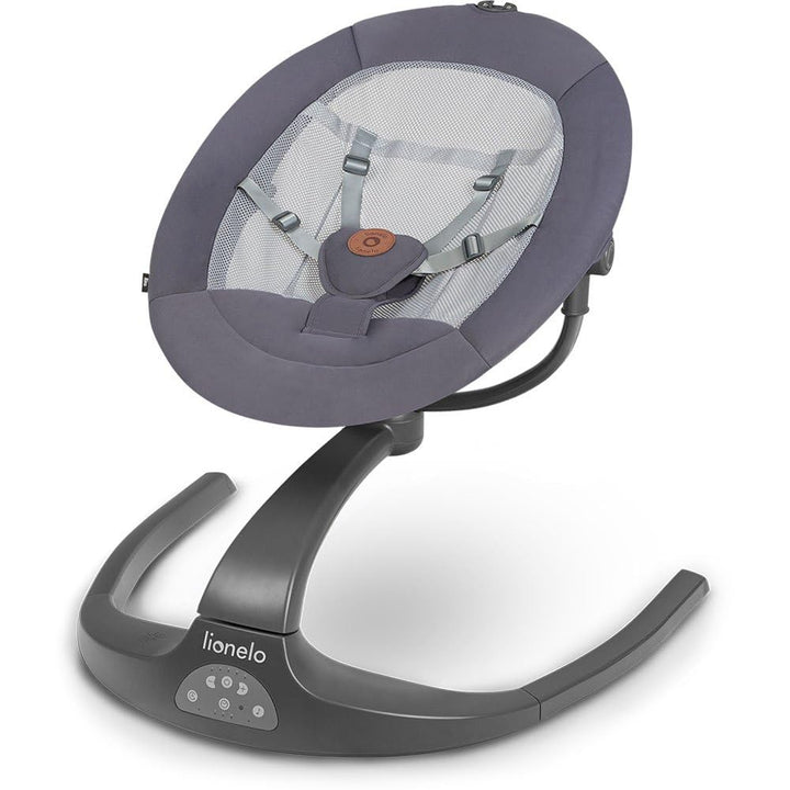 LIONELO Rina Babywippe und Liegestuhl 2in1, Fernbedienung, 360° drehbarer Sitz, zwei Schaukelrichtun
