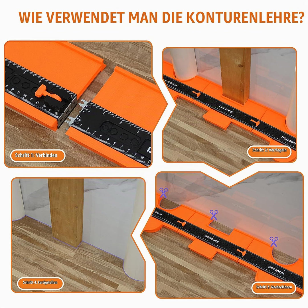 DODOWIN Konturenlehre 25cm Unbegrenzt Verbindbare, Weihnachtsgeschenke für Männer Vater, Konturenleh