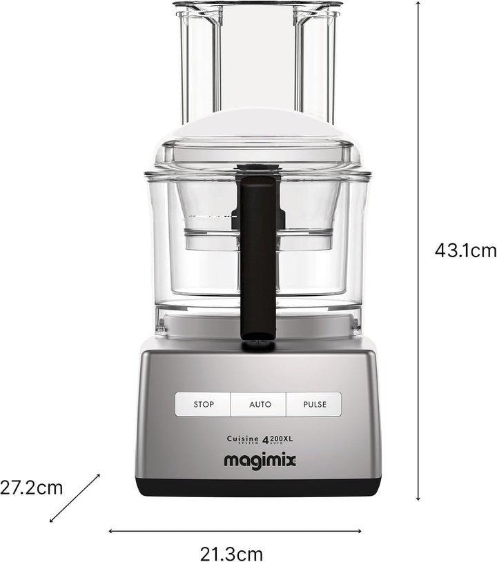 Magimix 18471EA 4200 XL Küchenmaschine, Kunststoff, Chrom