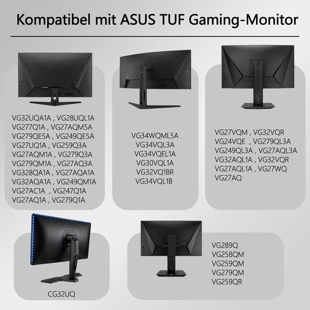 VG27AQ3A VESA-Halterungsadapter kompatibel mit ASUS ROG,ProArt,TUF Gaming-Monitoren(passend für VG27