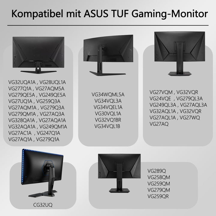 VG27AQ3A VESA-Halterungsadapter kompatibel mit ASUS ROG,ProArt,TUF Gaming-Monitoren(passend für VG27