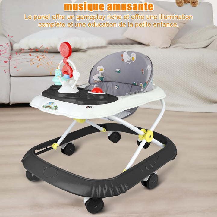 Lauflernhilfe für Babys, Jungen, Mädchen, mitwachsend, 5-in-1, faltbar, 4 verstellbare Höhen, Lichte