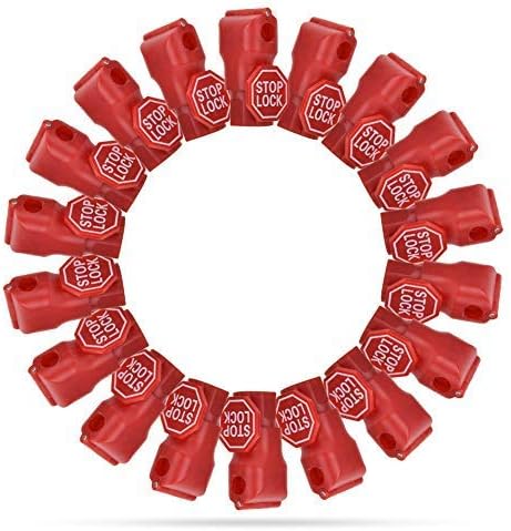Supermarkt Hakenschloss, 100 Pcs Slatwall Display Hakenschloss, Rot Sicherheitsschloss für Supermark