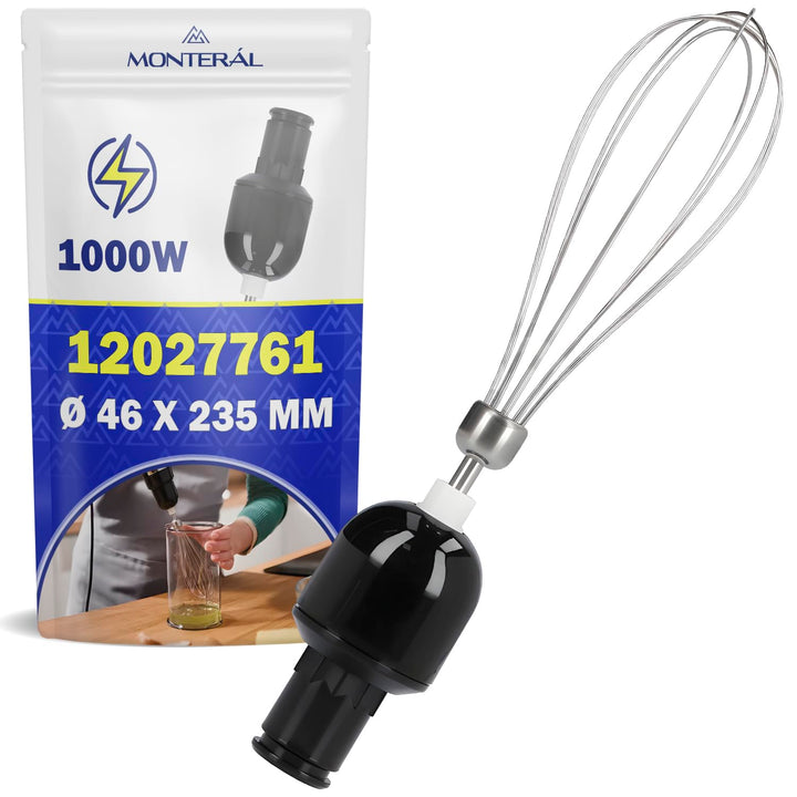 MONTERAL Schneebesen mit Getriebe für Stab Mixer Ø 46x235 mm mit Originalcode 12027761 für Bosch Erg