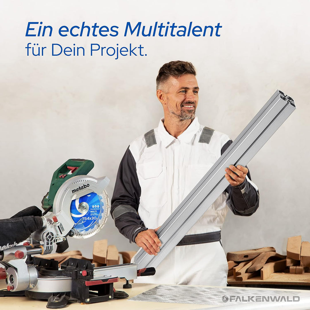 FALKENWALD ® Sägeblatt 254x30 80 Zähne ideal für Holz, Metall & Alu - Multi Kreissägeblatt 254 x 30