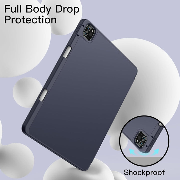 JETech Hülle für iPad Pro 12,9 Zoll (6./5. Generation, Modell 2022/2021) mit Stifthalter, Unterstütz