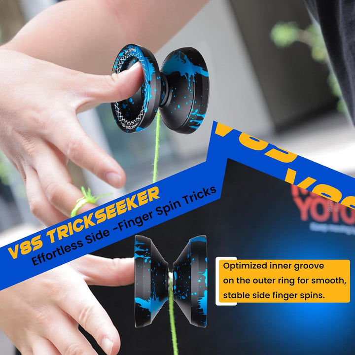 MAGICYOYO JoJo V8S Profi Finger Spin Yoyo für Anfänger & Fortgeschrittene, Responsive JoJo für Kinde
