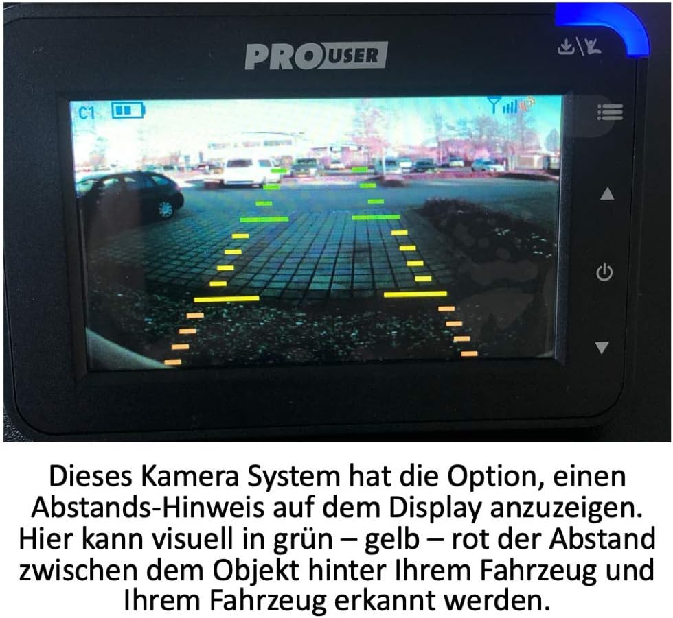 Pro User Solar Rückfahrkamerasystem DRC4310 SOLAR: digitales kabelloses Funk-Rückfahrkamera-Set mit