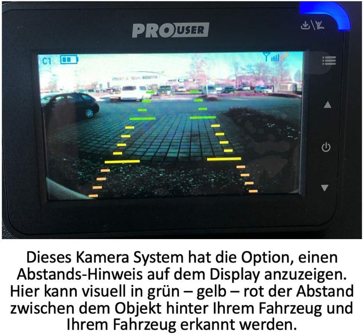 Pro User Solar Rückfahrkamerasystem DRC4310 SOLAR: digitales kabelloses Funk-Rückfahrkamera-Set mit