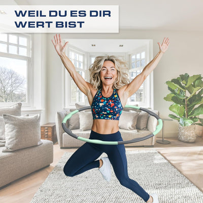 ELANI Hula Hoop Reifen Erwachsene - 1,2kg, 90cm Durchmesser, mit Wellenform und Trainingsguide, indi