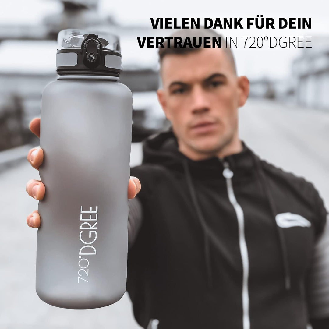 720°DGREE Trinkflasche “uberBottle“ 350ml, 500ml, 650ml, 1l, 1,5 Liter softTouch +Früchtebehälter -