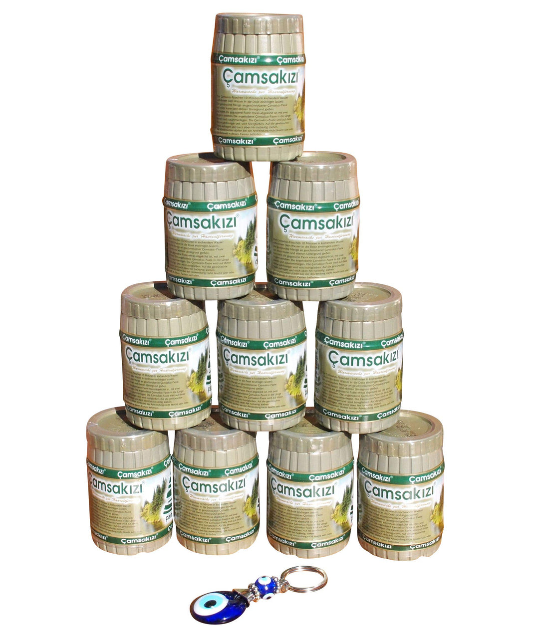10 x 240g Camsakizi Zuckerpaste zur Enthaarung + Orient Feinkost Nazar Schlüsselanhänger GRATIS