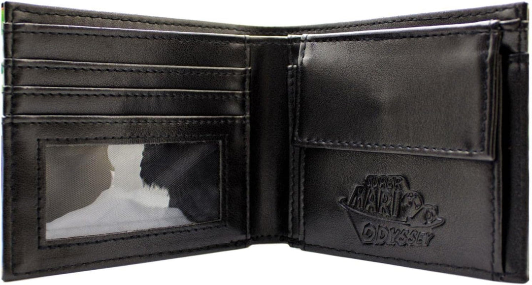 Mario Odyssey Königreiche Abenteuer Marios Mützenwurf Geldbörse/Geldbeutel Bi-Fold Münzfach & Karten