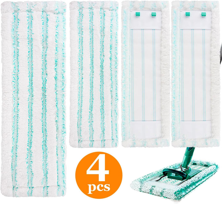 4 Stück Ersatz-Wischbezüge für Leifheit Profi XL Cotton Plus/Profi XL Micro Duo Vollstiel Bodenwisch