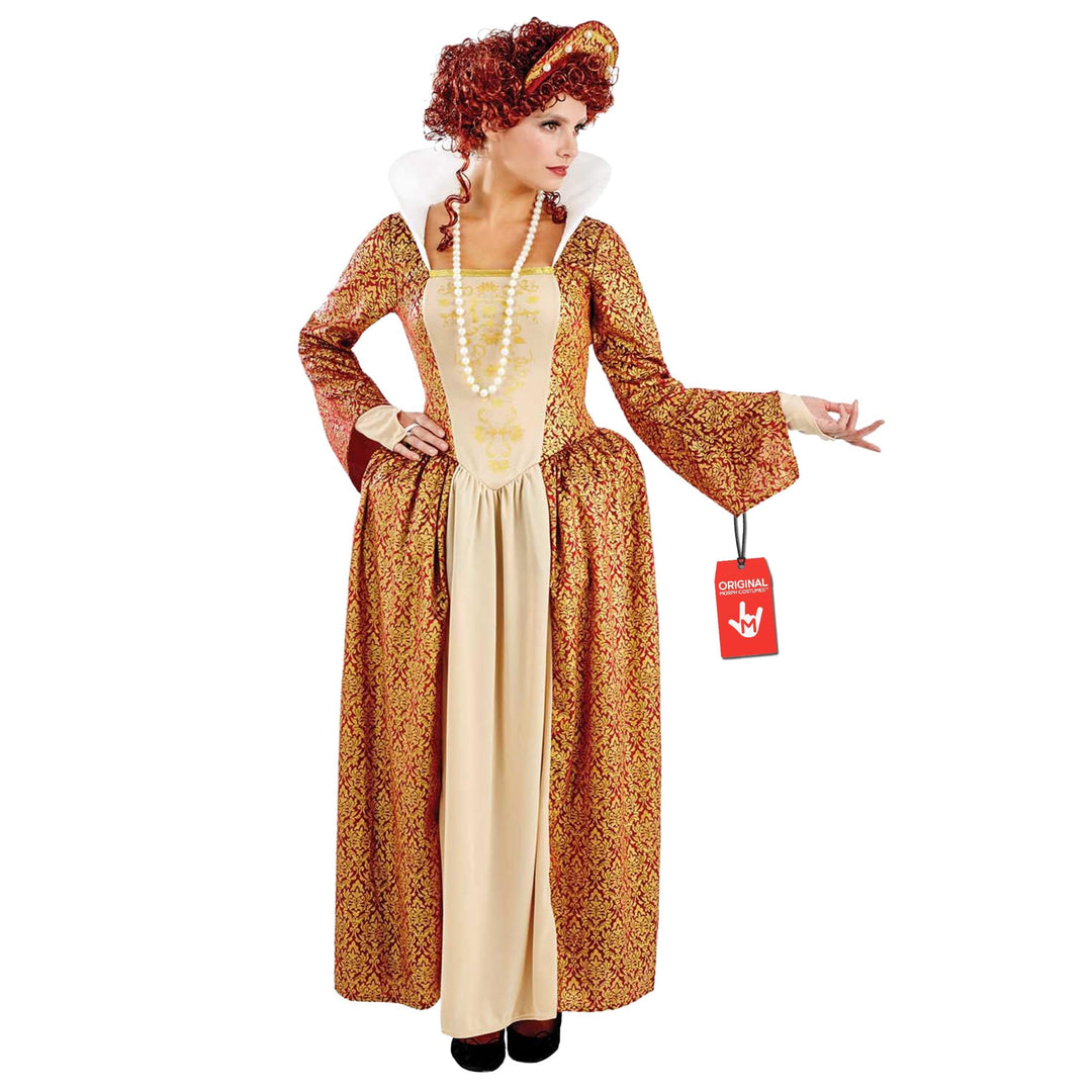 Fun Shack Mittelalter Königin Kleid Damen, Karneval Kostüm Damen Mittelalter, Kostüm Burgfräulein Da