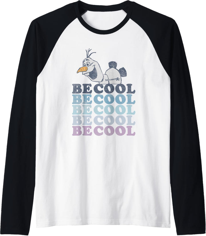 Disney Frozen 2 Olaf Be Cool Colorful Word Stack Raglan