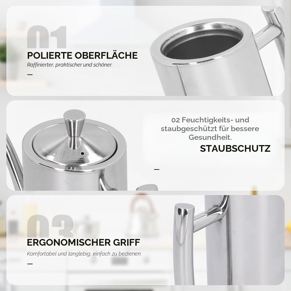 Edelstahl Oil Dispenser Flasche, Olivenöl Pourer Stopper Pot Sojasauce Essig Cruet Drizzler Ölbehält