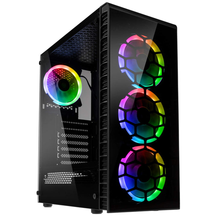 KOLINK Observatory Lite Midi Tower PC Gehäuse ATX RGB PC-Gehäuse, Gaming PC Case, Tempered Glass Com