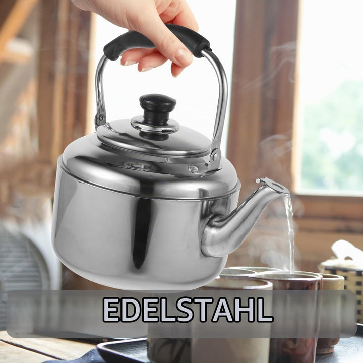 TOPBATHY Edelstahl Wasserkocher FüR Den Herd 2.5L Whistling Teekessel Mit VerbrüHungssicherem Griff