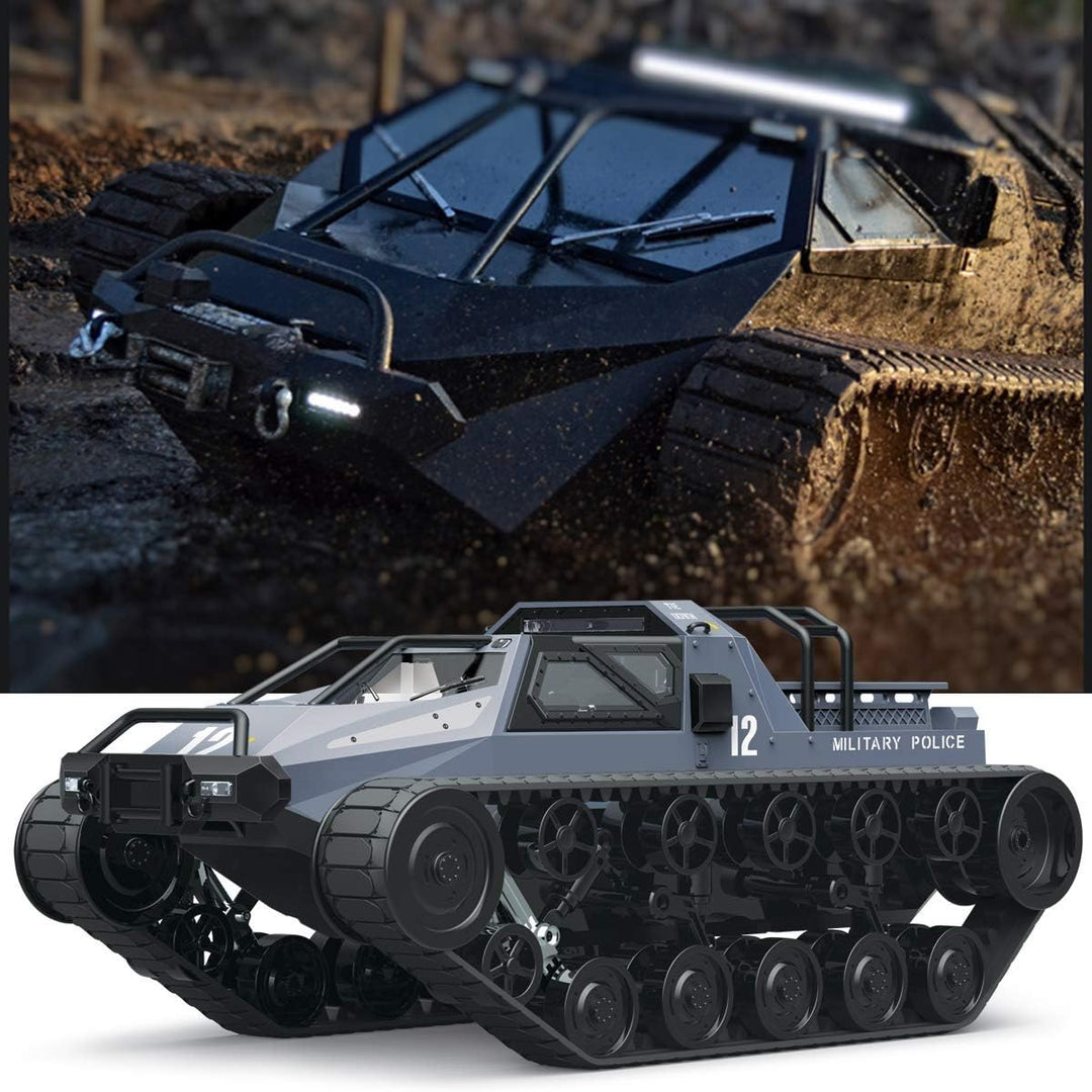 Mostop Fernbedienung Crawler High Speed Tank Offroad 4WD RC Auto 2,4 GHz Army Truck 1/12 Drift Tank