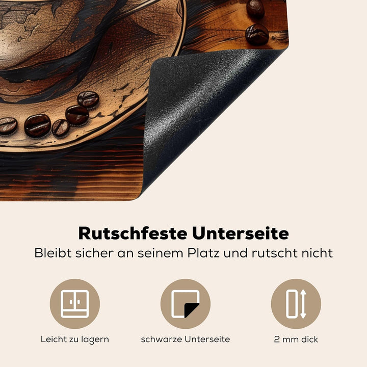 Herdabdeckplatte 59x52 cm Einteilig Küche Herdabdeckung Induktionsfeld Ceranfeld Herdabdeckplatten V