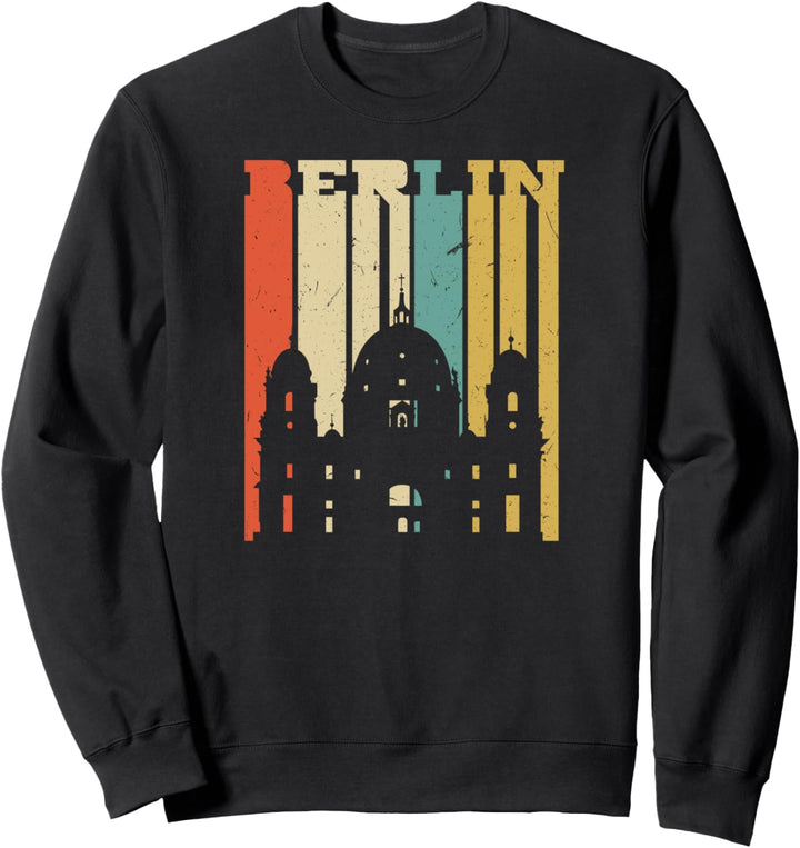 Retro Vintage Berlin Skyline-Silhouette Sweatshirt
