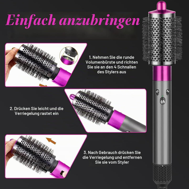 Verbesserte grosse,runde Volumenbürste für Dyso Airwrap HS01/HS05 Aufsätze,Volumenaufsatzbürste für