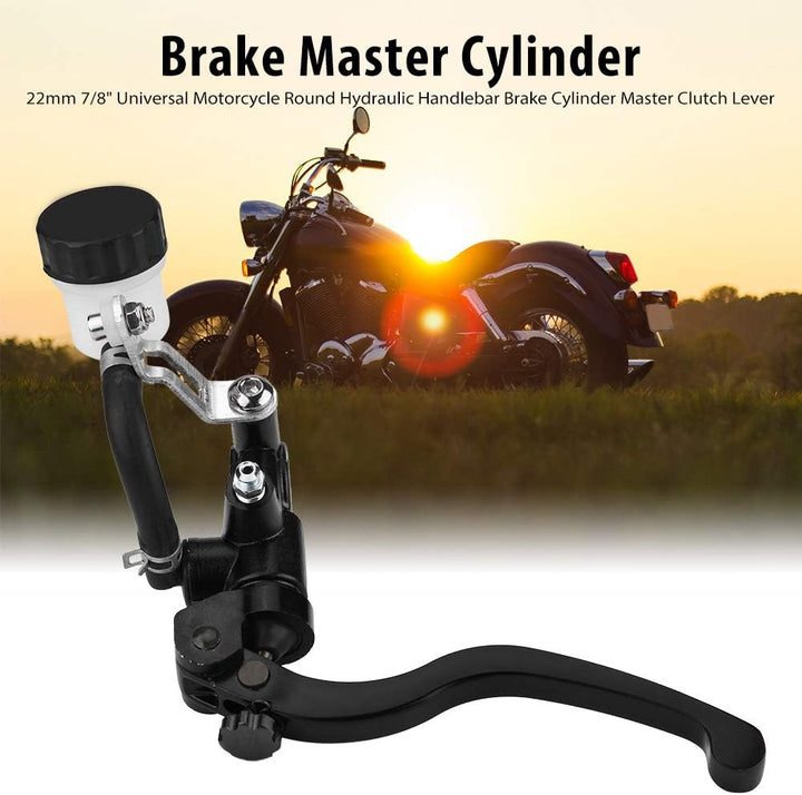 Yctze 22mm 7/8" Universal Motorrad Hydraulischer Lenker Bremspumpe Zylinder Hauptkupplungshebel Link