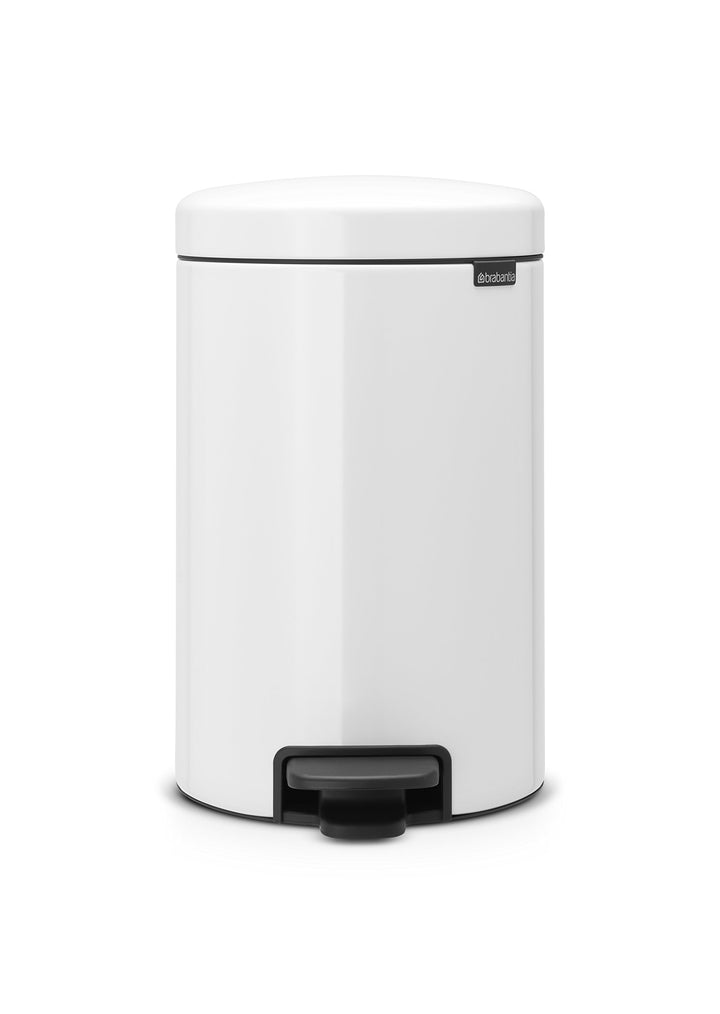 Brabantia 113864 Treteimer mit Inneneimer aus Metall, plastik metall, weiss, 12 Liter, Weiss 12 Lite