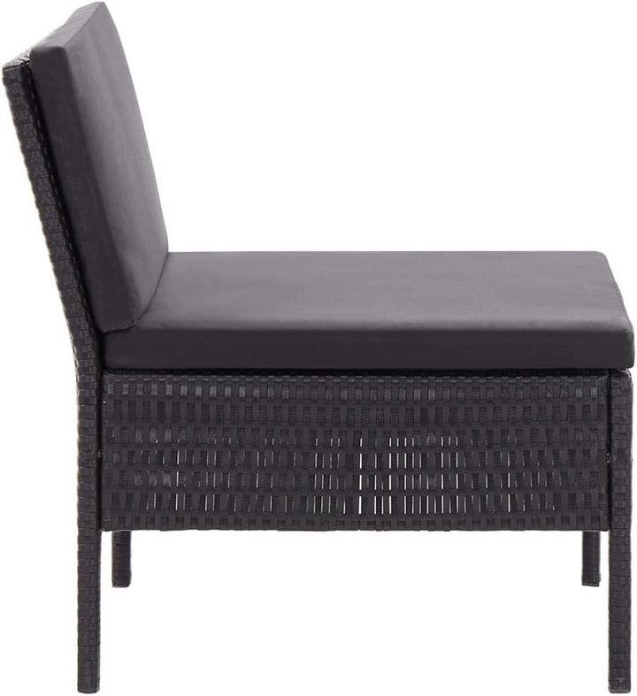 homiuse 3 Stück Garten Lounge Set mit Auflagen Balkonmöbel Set Gartenmöbel Set Terrassenmöbel Outdoo
