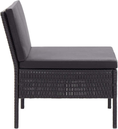homiuse 3 Stück Garten Lounge Set mit Auflagen Balkonmöbel Set Gartenmöbel Set Terrassenmöbel Outdoo