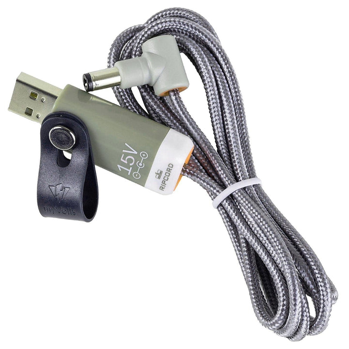 myVolts Ripcord-USB-Ladekabel mit 15V DC Ausgangsstecker kompatibel mit Vestax DC-15 Netzteil
