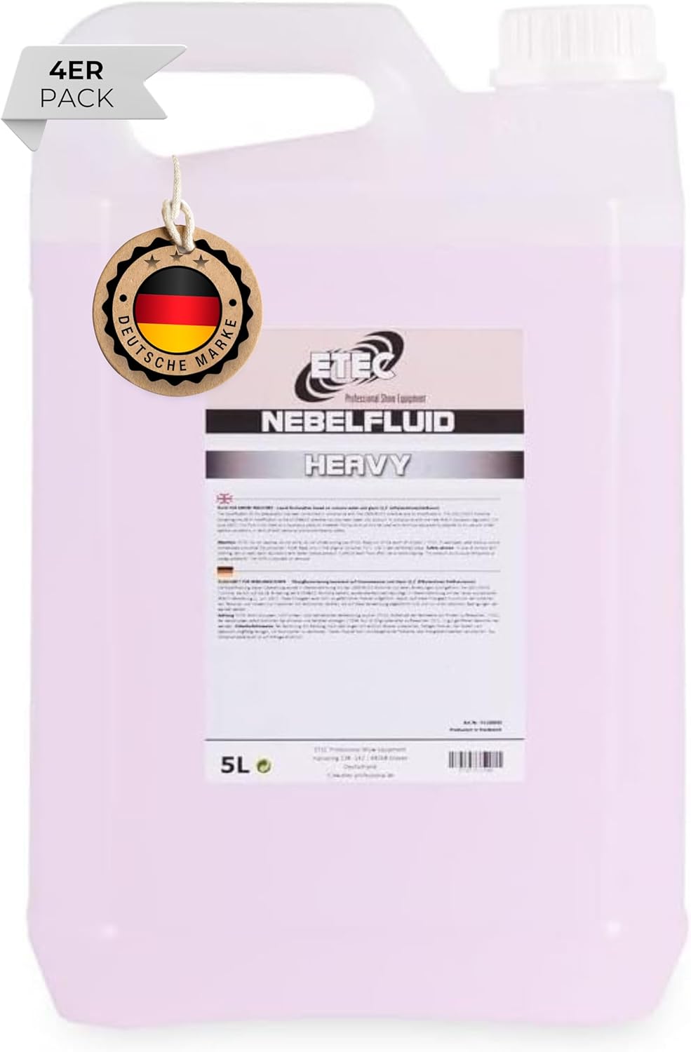 ETEC Professional Nebelfluid 20 Liter Heavy 4x Heavy 5 Liter, 4x Heavy 5 Liter
