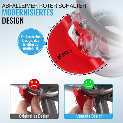 Grosser Staubbehälter Ersatz für Dyson V10 SV12 Staubsauger Ersatzteile, Verbesserter V10 Behälter,