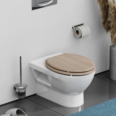 SCHÜTTE WC-Sitz MODERN mit Absenkautomatik aus Holz | Toilettensitz mit Klodeckel | Holzkern Toilett