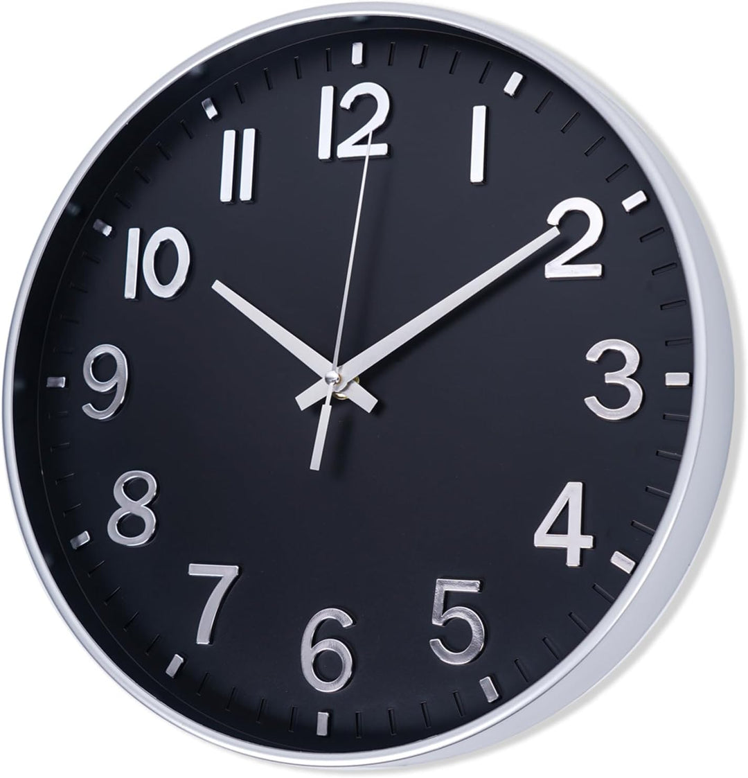 HZDHCLH Funkuhr 30 cm Grosses Ziffernblatt Wanduhr Geräuschlos,Geeignet für Schule, Zuhause, Wanddek