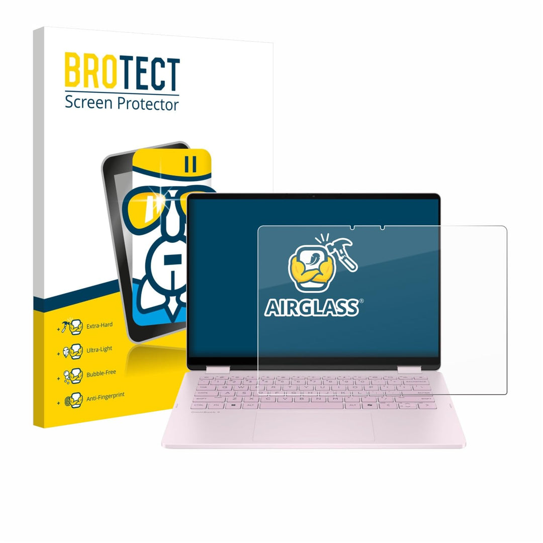 BROTECT Schutzglas für HP OmniBook 5 Flip 14 14-fp0153ng Schutzfolie Panzer Folie Glas Displayschutz