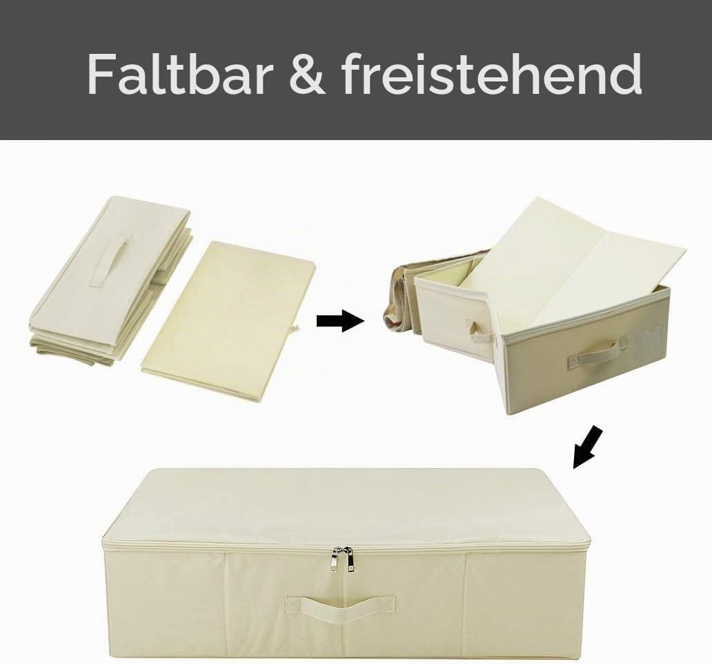 iwill CREATE PRO Unterbett-Aufbewahrungsbehälter, faltbar, starr, Organizer, Stoff-Aufbewahrungsboxe