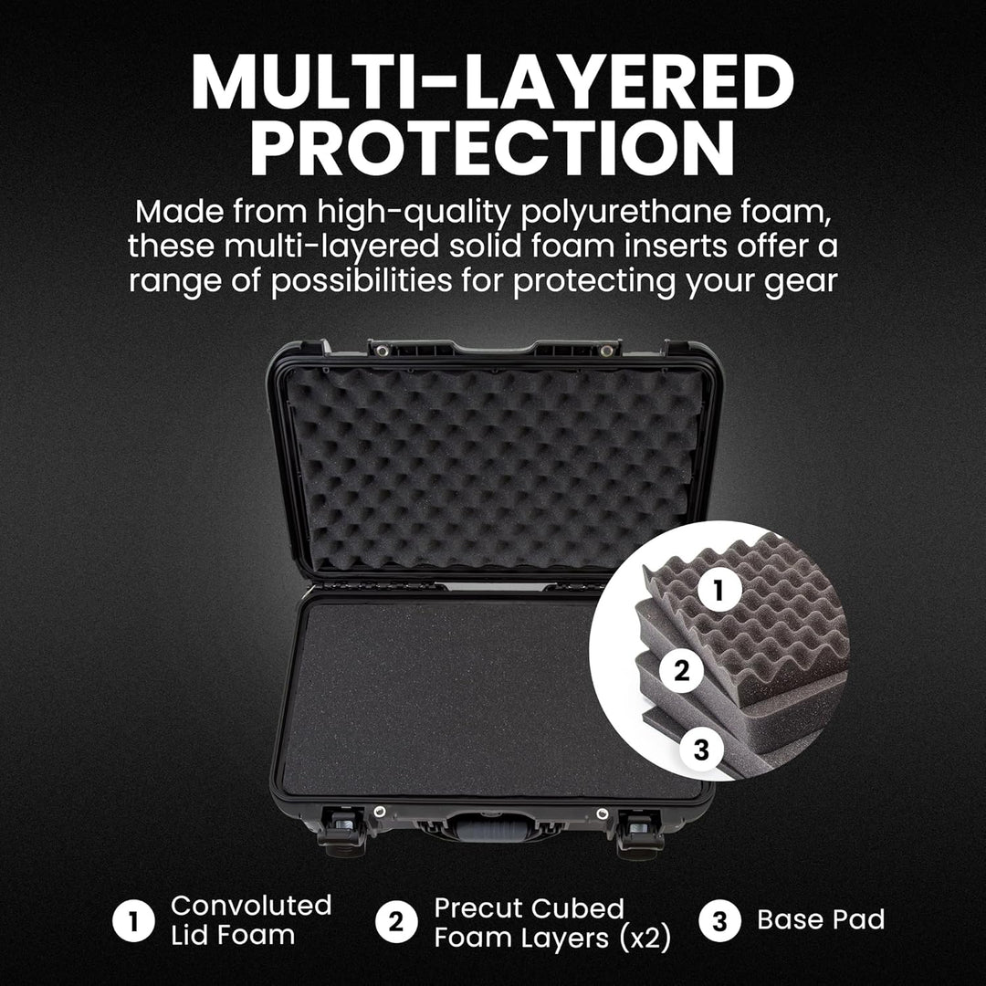 Nanuk 935 Wasserdichter Hartschalenkoffer Mit Rädern und Anpassbarer Schaum - Schwarz