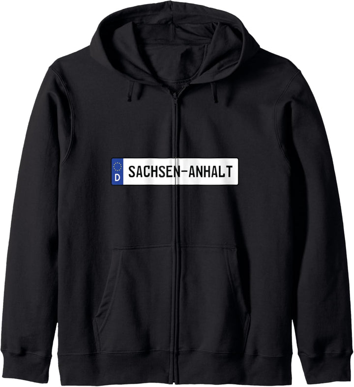 Sachsen-Anhalt Nummernschild Kapuzenjacke
