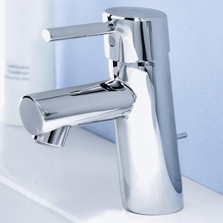 GROHE Concetto - Einhand-Waschtischbatterie (DN 15, S-Size, Einlochmontage) chrom, 32204001, Silber